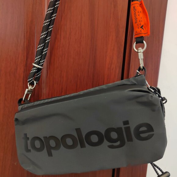 Pre-owned Topologie Bottle Sacoche Black Sling Bag +Rope Strap - Picture 2 of 9